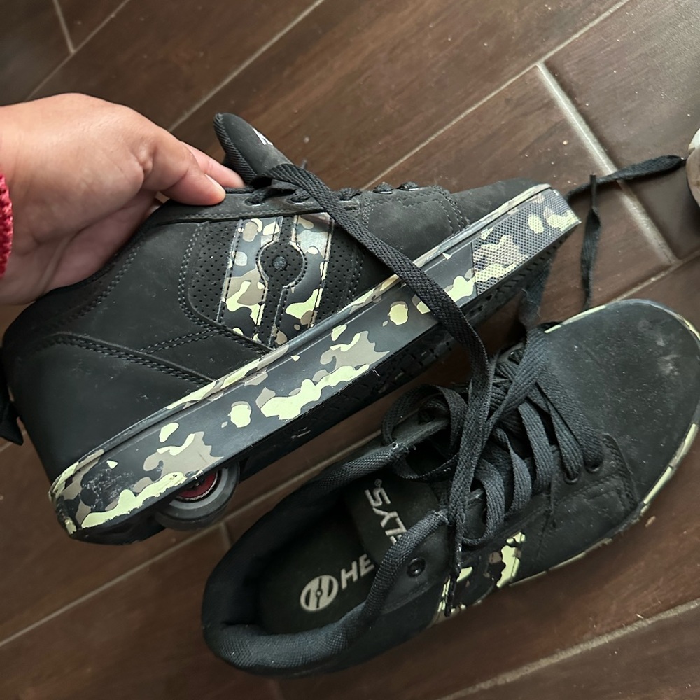 Heelys Black and Green Camouflage Sneakers